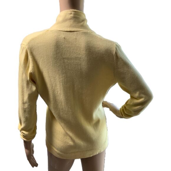 Neiman Marcus Yellow Long Sleeve Shawl Collar Single Button Cardigan Size Small - Picture 9 of 12